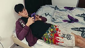 Colombian Fuck Doll Milf Catches Stepson Masturbating And Grabs His Penis To Help Him Cum.