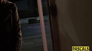 Tied blindfolded milf sub drips from rough fingering!