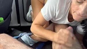 Airport parking lot blowjob i always crave sucking his huge cock