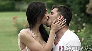 Lilu Moon enjoys intimate outdoor session with partner in nature