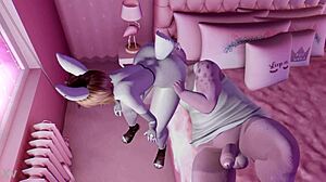 Bunny Gets Bred Hard in Furry Frenzy with Intense Penetration and Cum Fill