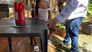 60yo naughty old man pounds brazilian babe in bar