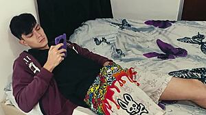 Colombian Fuck Doll Milf Catches Stepson Masturbating And Grabs His Penis To Help Him Cum.