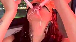 Latina Beauty Craves Thick Milk Filling Her Pretty Mouth