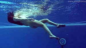 whoa, lina mercury's red lingerie looks insane underwater!