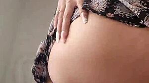 curly latina fucks big black dildo tits bouncing