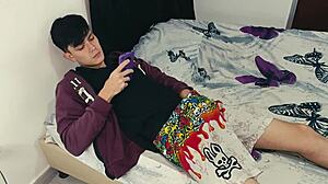 Colombian Fuck Doll Milf Catches Stepson Masturbating And Grabs His Penis To Help Him Cum.