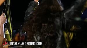 Veronica Rodriguez and Stevie Shae Lick Pussies Intimately by Fire