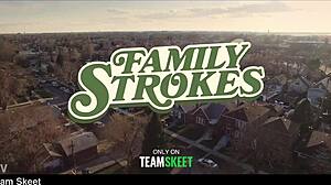 stepdad teaches horny lesbians pussy licking orgasm game in taboo threesome exploration