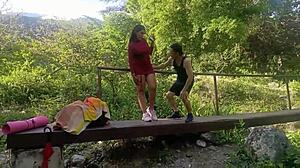 Ever Fucked a Dripping Latina Tourist Outdoors? Big Ass Woods Pound with Juicy Pussy Lick