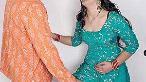 Deceptive British Housewife's Horny Daddy Roleplay Turns into Footjob Handjob Tease