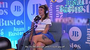 latina big ass slut cums 8 times deepthroating on podcast