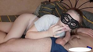 minx sucks cock passionately swallows hot cum load?