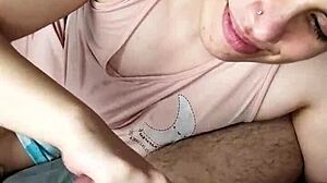 handjob and blowjob fun before bedtime