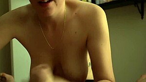 Overwhelmed by Sloppy Brunette Babe's Huge Cock Worship and Cum Flood