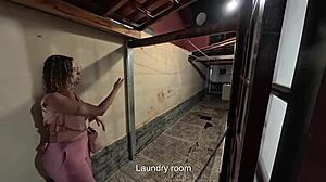 boss blackmails latina agent into kitchen blowjob and doggy anal