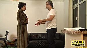 Tied blindfolded milf sub drips from rough fingering!