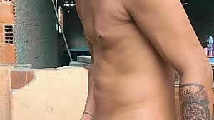 Pornstar Masturbates to Intense Orgasm Solo on Cock in Basement