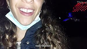 Public planetario fuck: big cock bends Argentinian latina ass!