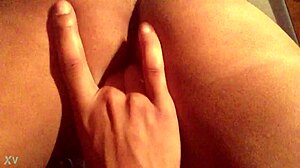 innocent panties barely hide her soaking wet pussy tease