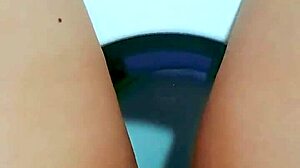 office bathroom hides pretty teen fingering shaved wet pink pussy