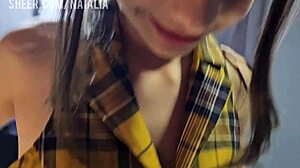 dirty college student slut rides her stepbrother's cock hard