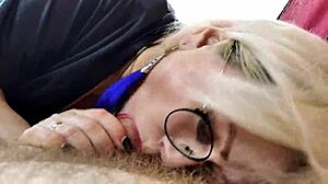 Aimee Hot Milf Teases with Close-Up Blowjob Cumshot and Dirty Talk