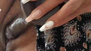 curly latina fucks big black dildo tits bouncing