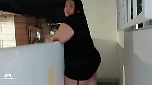 Hidden Camera Records Slutty Neighbor Whore's Hardcore Cheer-Up Fuck Part 1