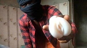 i fucked my silicone toy vagina alone at home with my big cock