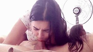 she trades her mouth for rent on his thick cock