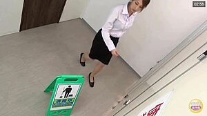 japanese babe wets panties spying toilet cam before public pussy flash