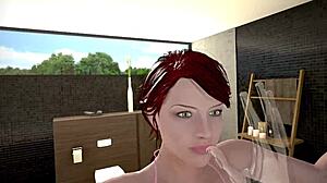 i love showering with you, feeling the water on my redhead skin in this hot game