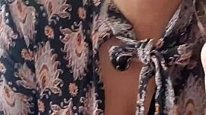 curly latina fucks big black dildo tits bouncing