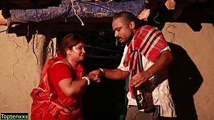 indian village wife gets naughty bent over doggystyle but begs no creampie inside