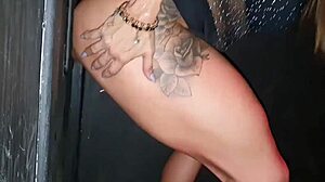 athletic latina milf's big clit takes anal in glory hole orgy