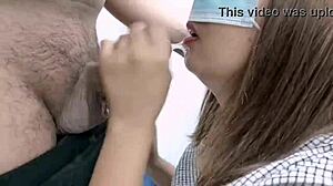 dare you watch horny filipina suck fuck cum in public changing room?