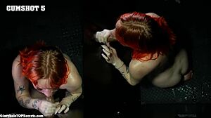 Redhead Gloryhole Cum Guzzler Swallows Every Drop