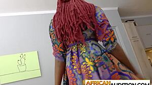 Huge Tits African Teen Takes Rough Stranger Pounding After Casting