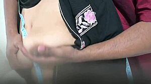 doctor examines hijab lady patient thoroughly in hospital setting with care