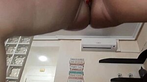 oiled bodybuilder milf flexes muscles while showing huge clit pussy tits for creampie