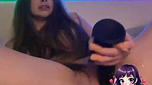 adrianna savu teases big tits & ass with dildo solo fingering play 🔥😈