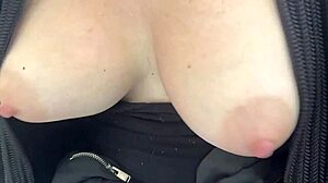 Artemisia love bounces huge natural tits in hot italian milf solo