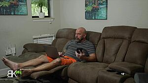 Ghostface milf delivers sloppy halloween handjob on huge cock