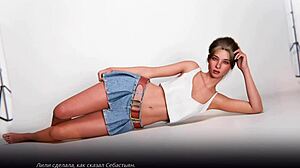 that village slut's transformation in the ranch photoshoot gets me watching her hairy pussy play