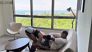 he slips into her swollen ebony pussy cowgirl while she sleeps tattooed beauty