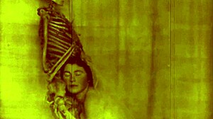 a spooky antique halloween gathering unfolds in retro vintage style with eerie charm