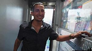 sneaking wild public sex in grocery store with cute pervteen flashing big ass riding monster cock