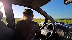 Damiana's Brazilian Ass Flashing in Sunflower Field Europe Episode 6