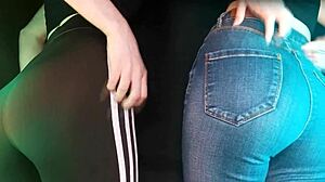 asmr twins scratch deep in sexy leggings and jeans video